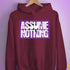Assume Nothing Lesbian Labrys Pride Flag Hoodie - Maroon